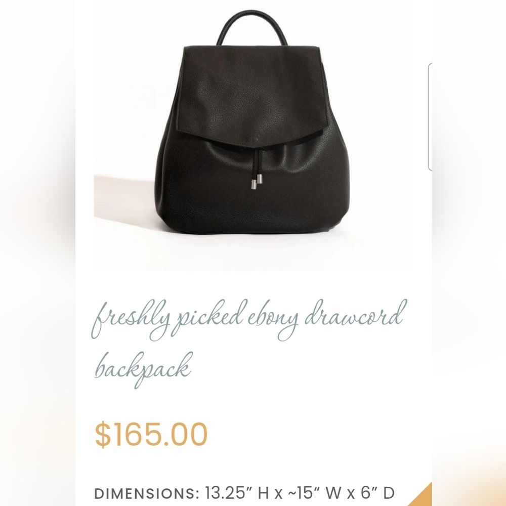 Freshly Picked Black Backpack Sleek and Versatile